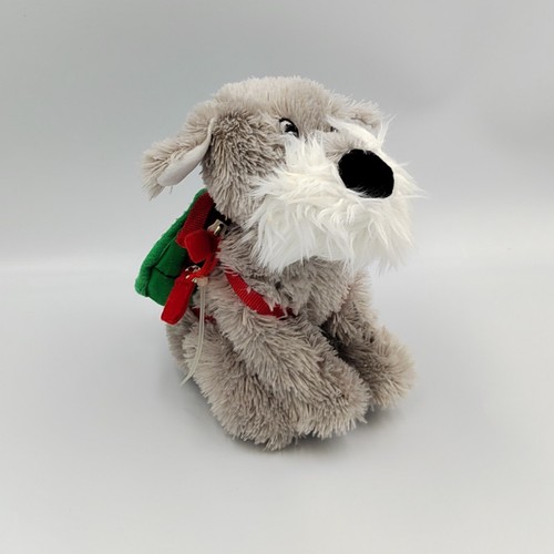 Doudou peluche chien gris - , avec