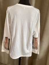 Très Beau TEE Shirt Coton Coudières Tartan Burberry M Tbe Authentique 