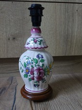 Pied de lampe en céramique (Luneville ?) signature NAD