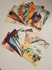 LOT DE 12 MENUS CHARLES HEIDSIECK - VUES DU MONDE - ILLUSTRATEUR PIERRIS