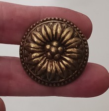 Bouton meuble métal laiton, Poignée porte tiroir louis XVI vintage fleur