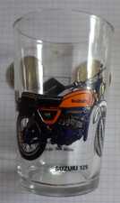 Verre à moutarde déco moto Suzuki 125.