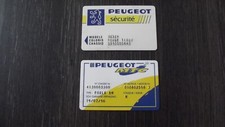 CARTE SECURITE PEUGEOT MOTOCYCLES FOX ET 103 ZR