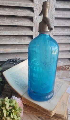 Ancien siphon verre absinthe - verre,