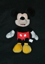 Peluche doudou Mickey saumon DISNEY NICOTOY blanc rouge noir jaune 20 cm TTBE