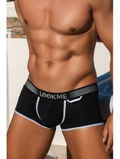 Mini-Pants noir échancré avec zip - LM2003-68BLK