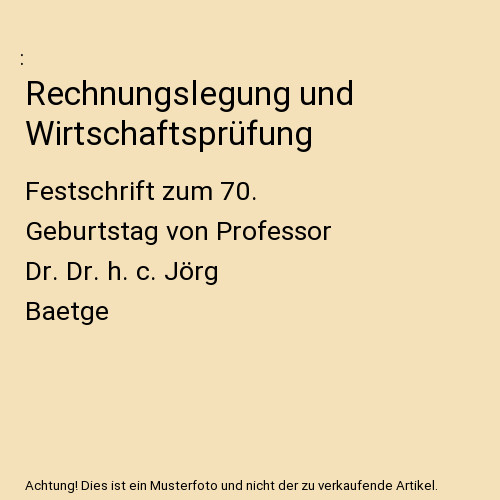 Rechnungslegung und