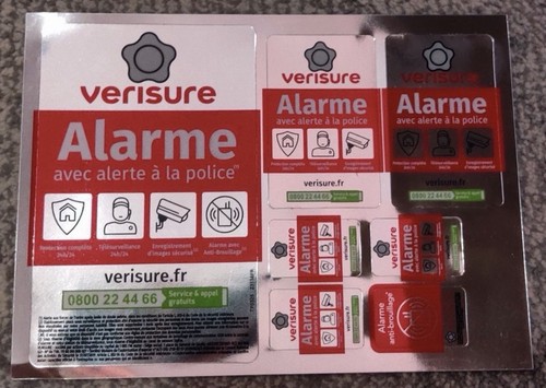 Verisure plaque autocollants - 7,
