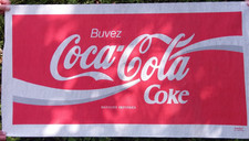 Banderole Publicitaire COCA COLA  113 cm  X 61 cm environ ..