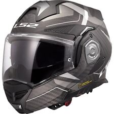 LS2 Casque de Moto Advant X Charbon Horizon FF901 - Casque Modulable Avec