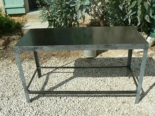 TABLE INDUSTRIELLE loft metal 6mm décapée, 1500 x 650, établi table de soudure