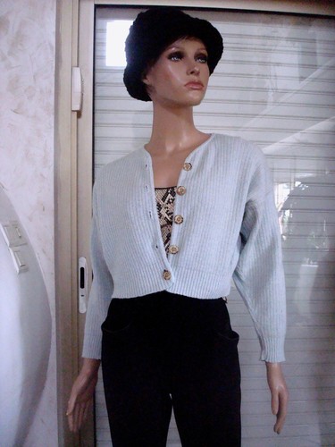 Gilet bleu ciel - gilet,