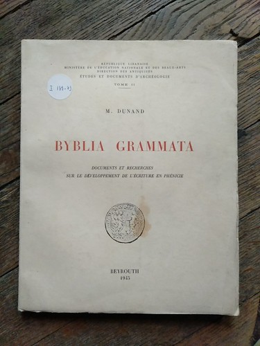 Dunand byblia grammata - m.,