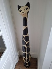 Statue Chat En Bois 97,50 Cm