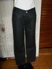 Pantalon noir enduit stretch