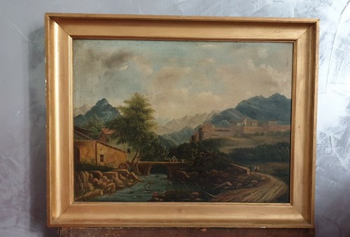 Ancien tableau peinture - , à