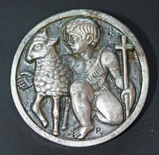 Broche religieuse bronze