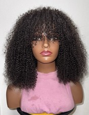 Perruque brésilienne de vrais cheveux  Humains 16 pouces, 200% De Densité