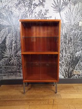 BIBLIOTHEQUE SCANDINAVE en teck-vitrée-VINTAGE-DESIGN 60-70