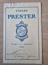 catalogue  cycles PRESTER 1929 vélos standard COURSE origine COURSE