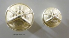 2 Boutons MILITAIRE  regiment du MATERIEL . tenue 1964 . tenue TDF  16/21 mm