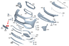 Support de plaque d'immatriculation avant MERCEDES-BENZ GLA H247 AMG A2478805001