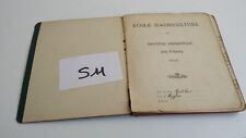 S11/ Ancien cahier manuscrit cours D'HYGIENE ECOLE D'AGRICULTURE FRIBOURG Suisse