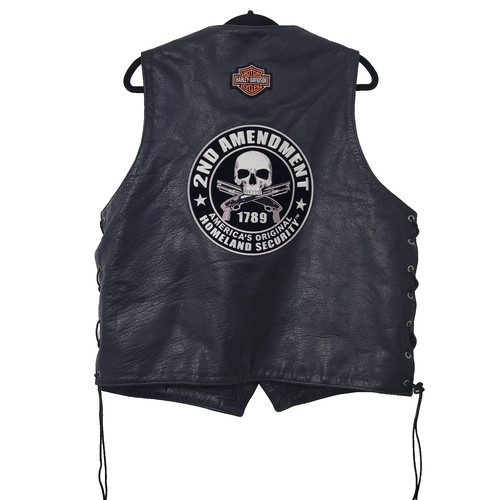 Leather vest mens size - leather,