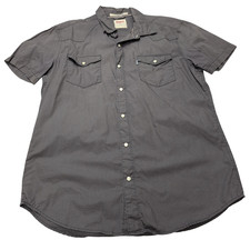 Chemise Levi's marron manches courtes western cowboy taille L #24e