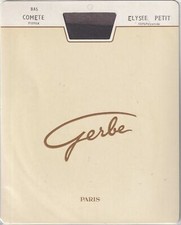 Bas GERBE COMÈTE 15 deniers Elysée ou Polaire. Tailles S - L. Vintage stockings.