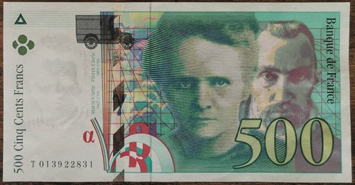 Billet 500 francs pierre - billet, de