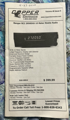 Ranger rci 2950dx6 - rci, meter