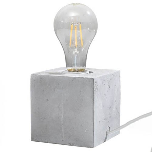 Lampe poser béton gris e27 - poser,