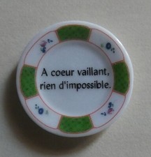 Feve  Assiette série Proverbe