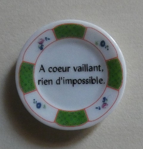 Feve assiette série proverbe - assiette,