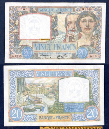 Francs science travail - 20,