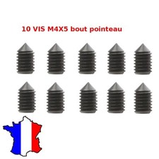 10 x Vis sans tête M4 x 5 STHC acier bout pointeau vis M4*5 six pans creux BTR