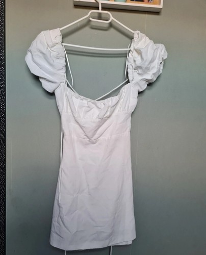 Zara robe blanche midi dos - , nu
