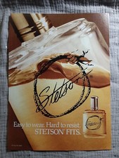 Publicité papier Parfum. Perfume Ad Coty - Stetson Fits de 1989 ANG