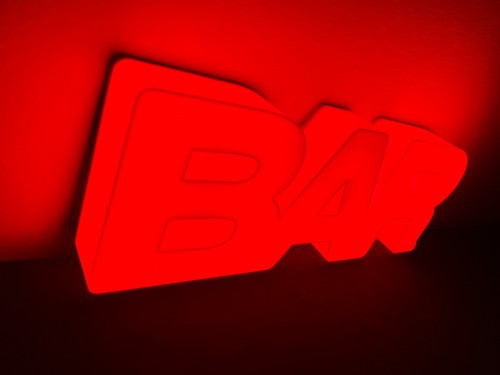 Bar lighted sign - bar,