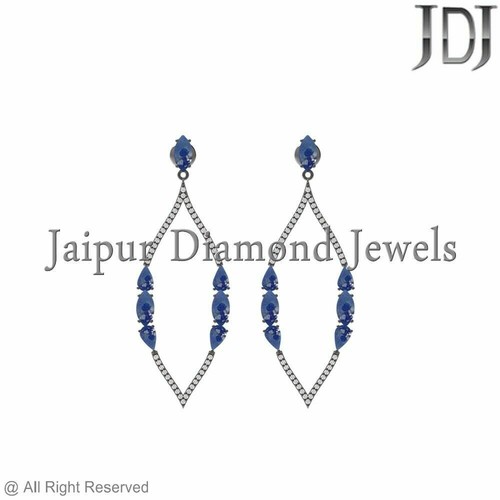 Bleu saphir diamant pavé - saphir,