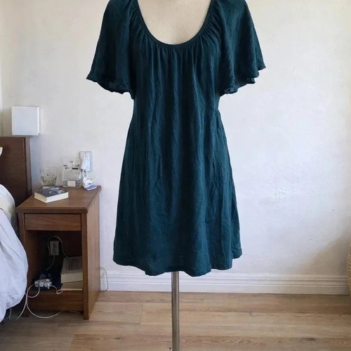 R0609 robe fluide verte - robe,