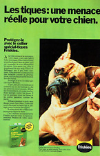 Publicité Advertising 03 24  1980  Friskies  collier  anti- tiques chien  boxer