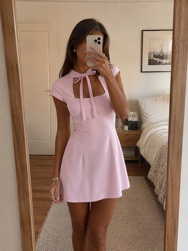 Robe chics rose noeud - robe,