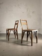 1950 2 CHAISES MODERNISTE RECONSTRUCTION BAUHAUS René Gabriel Gascoin Thonet