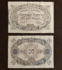 1892 - 50 Francs - Algérie Française (REPRODUCTION)
