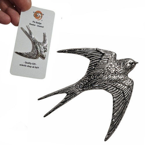 Badge épingle hirondelle