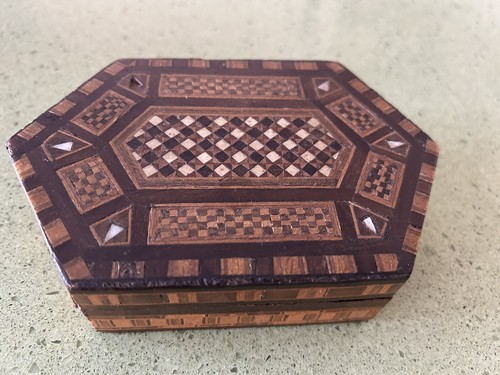 Boite coffret bois marqueterie - boite,