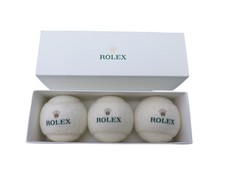 NEUF LOT DE 3 BALLES DE TENNIS MONTRES ROLEX + BOITE SET OF 3 BALLS WITH BOX