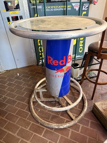 Red bull round metal frame - bull,